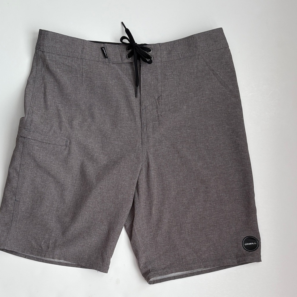 O'Neill Charcoal Board Shorts with Black Drawstring